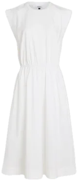 Robe blanche à épaulettes