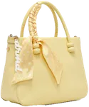 Sac à main jaune pastel au foulard noué
