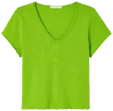 T-shirt vert à col V